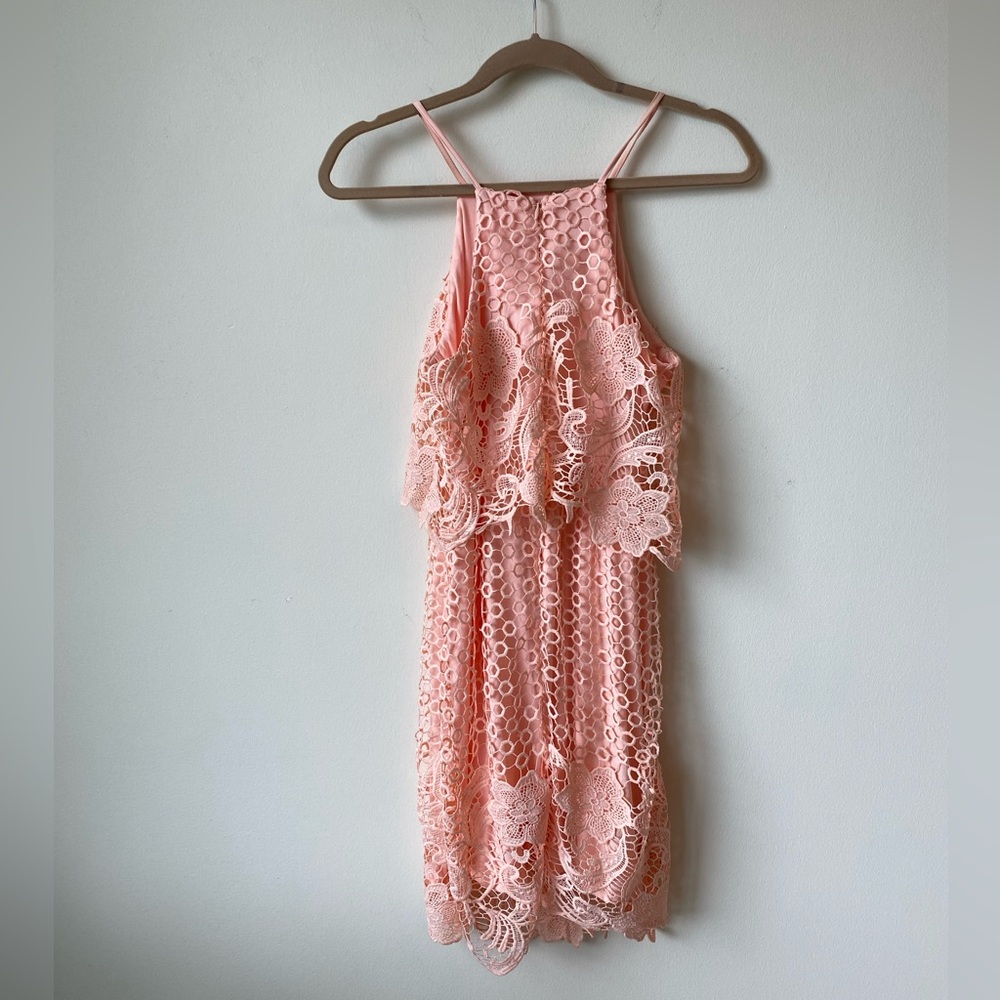 Lace spaghetti strap, sleeveless dress